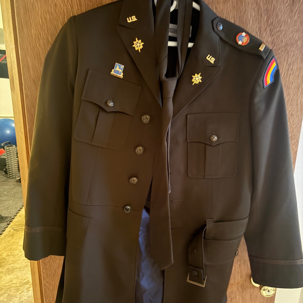 Men's Black Military Coat